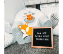 Dětské křeslo z Minky New Baby Liška šedé, Šedá