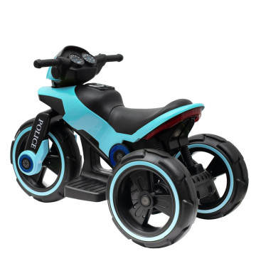 Dětská elektrická motorka Baby Mix POLICE modrá