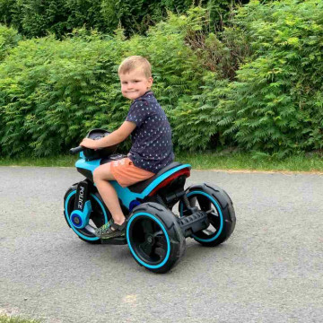 Dětská elektrická motorka Baby Mix POLICE modrá