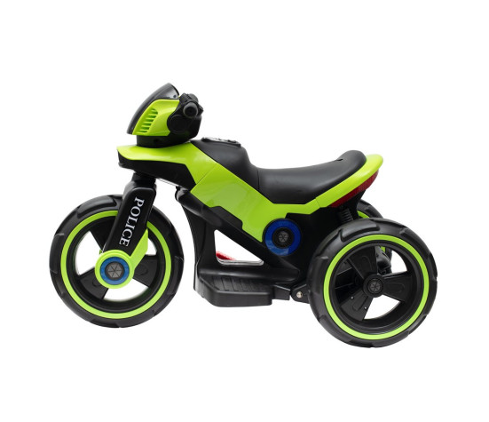 Dětská elektrická motorka Baby Mix POLICE zelená