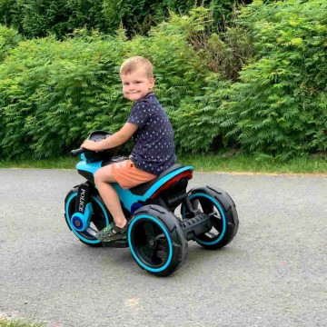 Dětská elektrická motorka Baby Mix POLICE červená