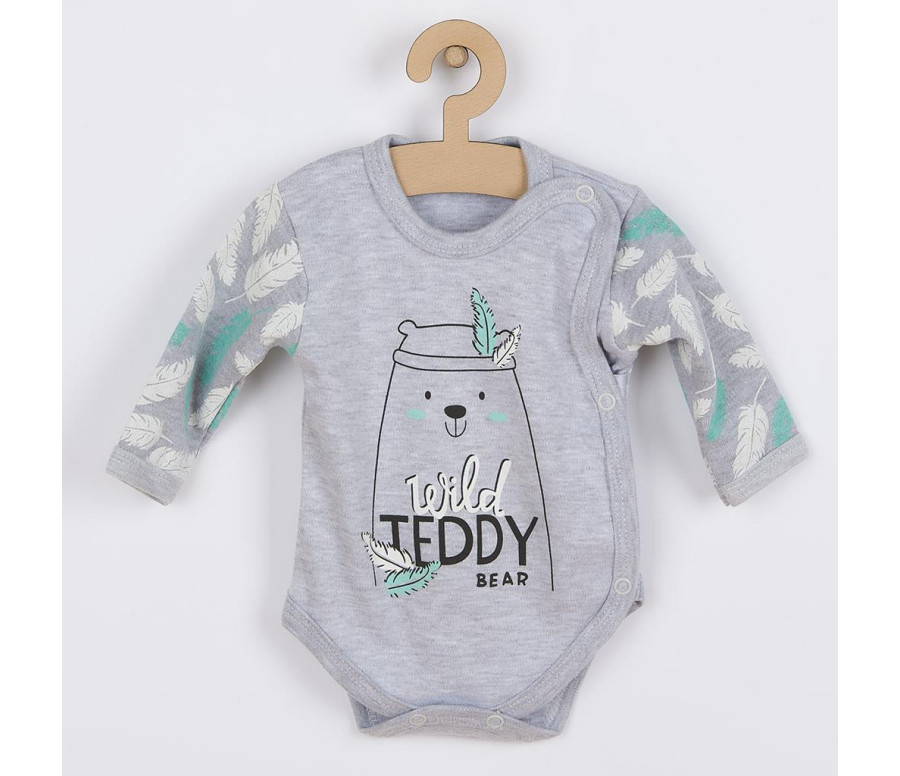 Kojenecké body s bočním zapínáním New Baby Wild Teddy