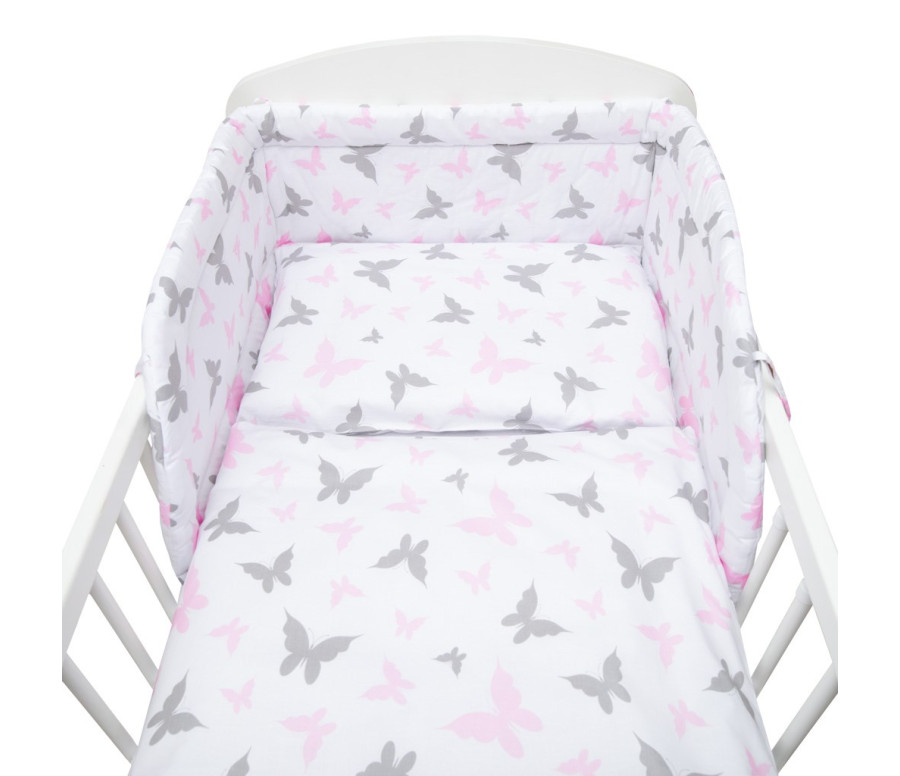 3-dílné ložní povlečení New Baby 100/135 cm bílé motýli 3-dílné ložní povlečení New Baby 100/135 cm bílé motýli