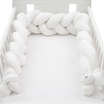 Ochranný mantinel do postýlky cop New Baby Minka a Puntík šedý, Multicolor