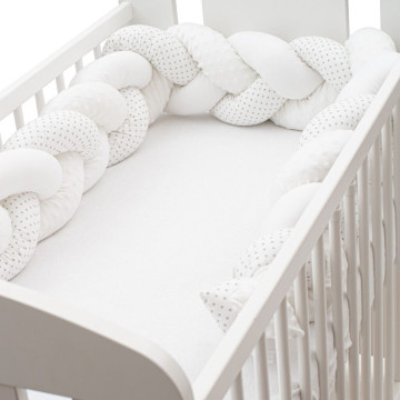 Ochranný mantinel do postýlky cop New Baby Minka a Puntík šedý, Multicolor