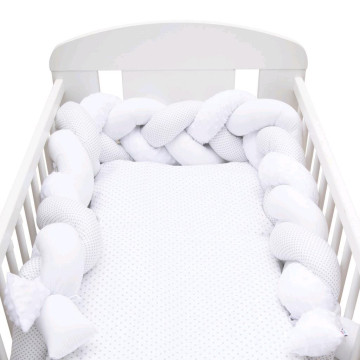 Ochranný mantinel do postýlky cop New Baby Minka a Puntík šedý, Multicolor