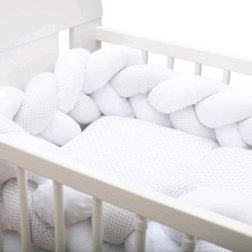 Ochranný mantinel do postýlky cop New Baby Minka a Puntík šedý, Multicolor