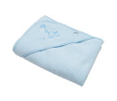 Dětská froté osuška s výšivkou a kapucí New Baby 100x100 modrá žirafka Dětská froté osuška s výšivkou a kapucí New Baby 100x100 modrá žirafka