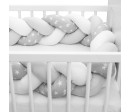 Ochranný mantinel do postýlky cop New Baby Hvězdičky šedo-bílý Ochranný mantinel do postýlky cop New Baby Hvězdičky šedo-bílý