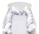Ochranný mantinel do postýlky cop New Baby Hvězdičky šedo-bílý Ochranný mantinel do postýlky cop New Baby Hvězdičky šedo-bílý