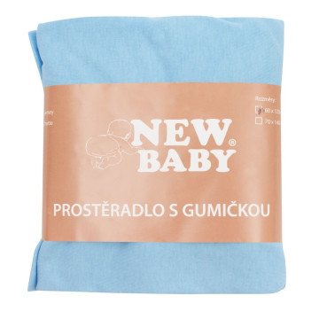 Jersey prostěradlo do postýlky New Baby 120x60 modré