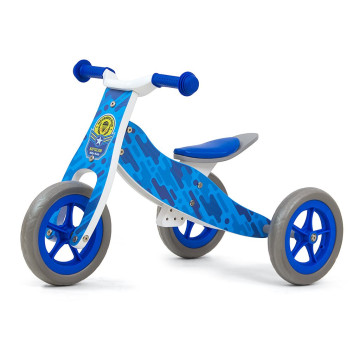 Dětské multifunkční odrážedlo 2v1 Milly Mally Cool Blue Army, Modrá