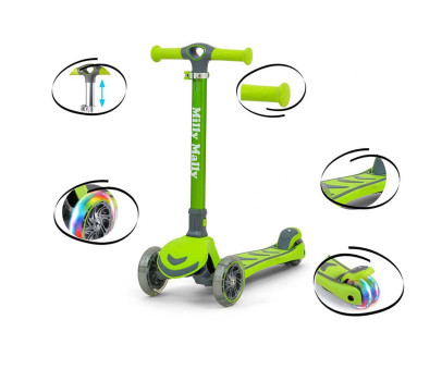 Dětská koloběžka Milly Mally Scooter Boogie zelená
