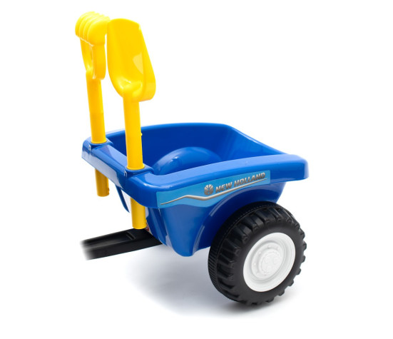 Dětské odrážedlo traktor s vlečkou a nářadím Baby Mix New Holland modrý