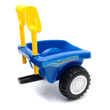 Dětské odrážedlo traktor s vlečkou a nářadím Baby Mix New Holland modrý