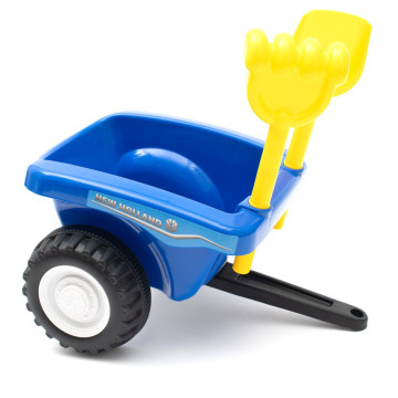 Dětské odrážedlo traktor s vlečkou a nářadím Baby Mix New Holland modrý