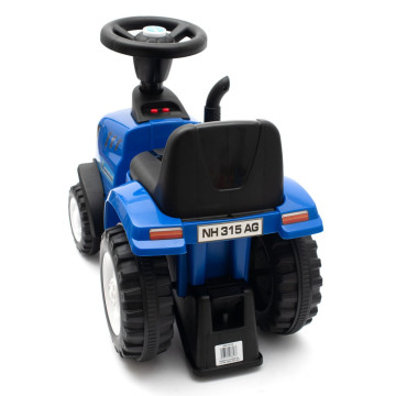 Dětské odrážedlo traktor s vlečkou a nářadím Baby Mix New Holland modrý