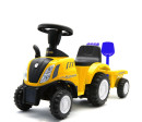 Dětské odrážedlo traktor s vlečkou a nářadím Baby Mix New Holland modrý