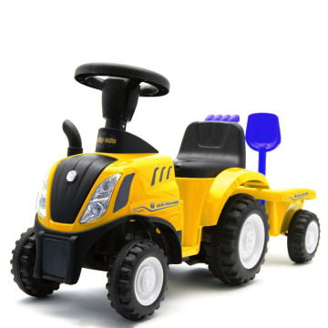 Dětské odrážedlo traktor s vlečkou a nářadím Baby Mix New Holland modrý