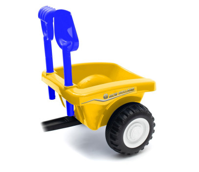 Dětské odrážedlo traktor s vlečkou a nářadím Baby Mix New Holland žlutý