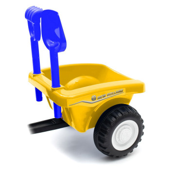 Dětské odrážedlo traktor s vlečkou a nářadím Baby Mix New Holland žlutý