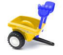 Dětské odrážedlo traktor s vlečkou a nářadím Baby Mix New Holland žlutý