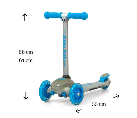 Dětská koloběžka Milly Mally Scooter Zapp grey