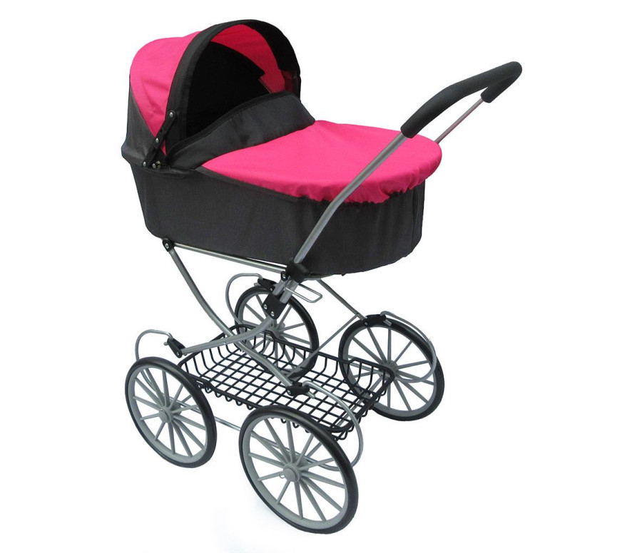 Retro kočárek pro panenky PlayTo Betty, Růžová Retro kočárek pro panenky PlayTo Betty, Růžová