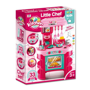 Dětská kuchyňka Little Chef Baby Mix růžová 32 ks