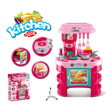 Dětská kuchyňka Little Chef Baby Mix růžová 32 ks