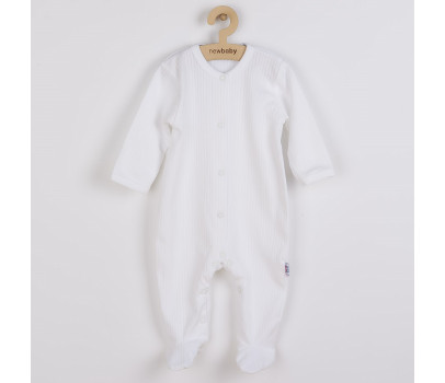 Kojenecký bavlněný overal New Baby Practical bílý kluk