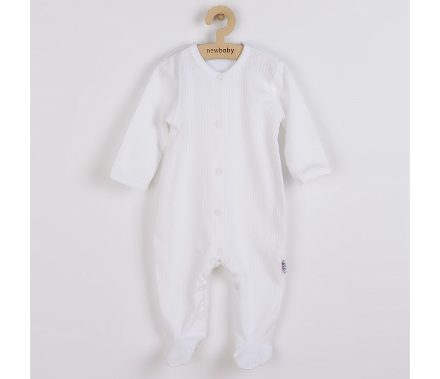 Kojenecký bavlněný overal New Baby Practical bílý kluk