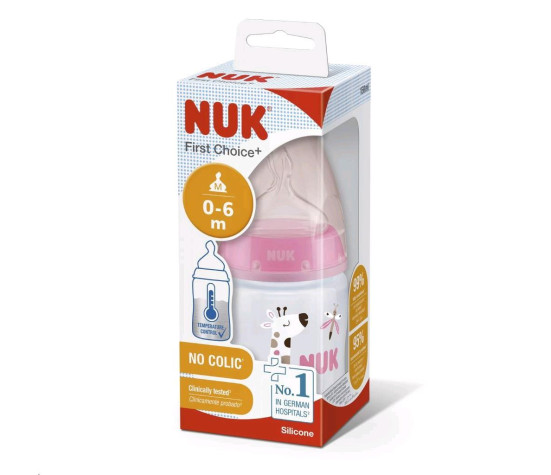 Kojenecká láhev NUK First Choice Temperature Control 150 ml pink