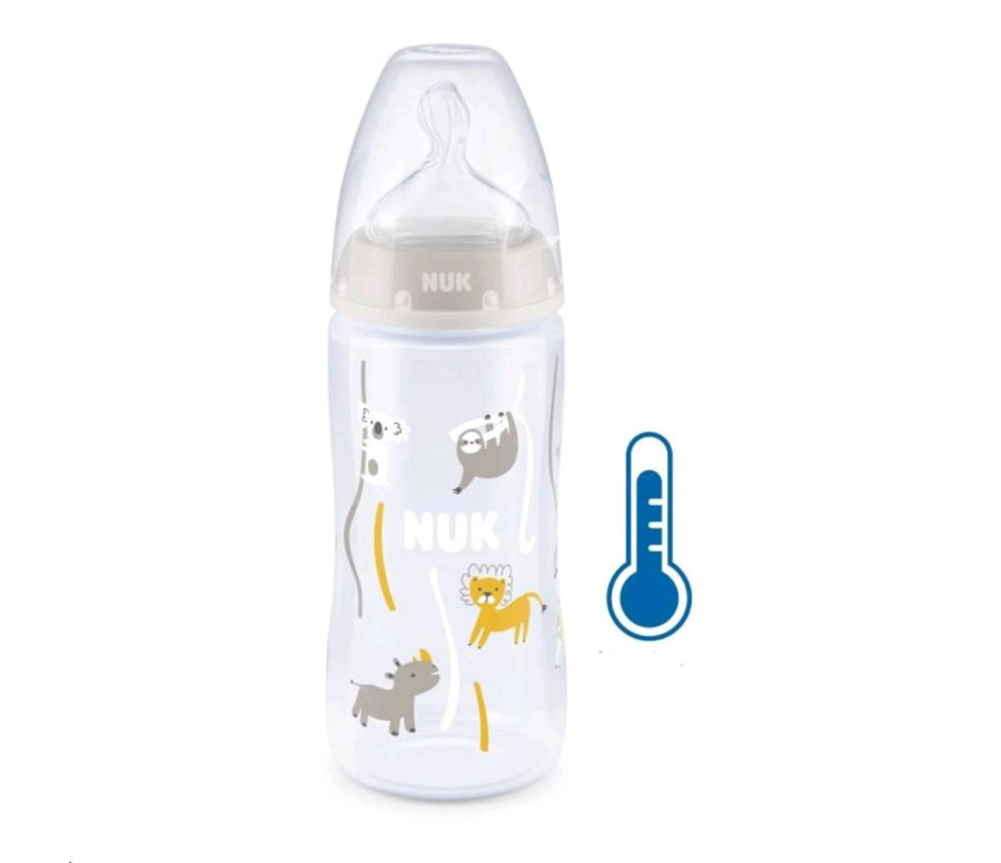 Kojenecká láhev NUK FC+Temperature Control 300 ml BOX-Flow Control savička beige