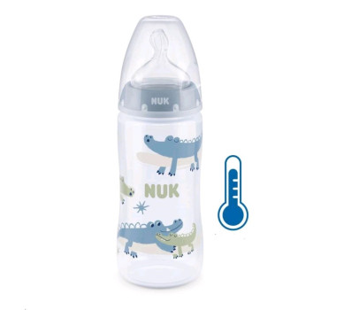 Kojenecká láhev NUK FC+Temperature Control 300 ml BOX-Flow Control savička blue