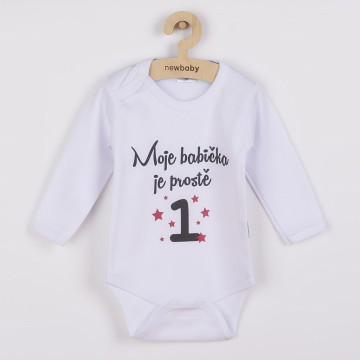 Body s potiskem New Baby Moje babička je prostě jednička - dárkové balení