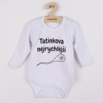 Body s potiskem New Baby Tatínkova nejrychlejší - dárkové balení