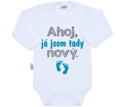 Body s potiskem New Baby Ahoj, já jsem tady nový - dárkové balení