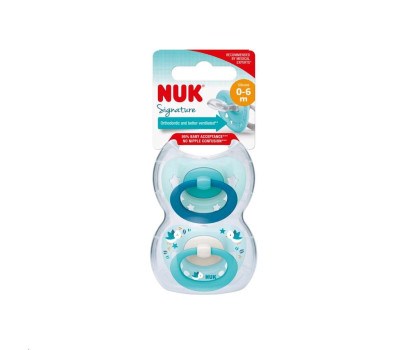 Šidítko NUK Signature 0-6m 2ks kluk