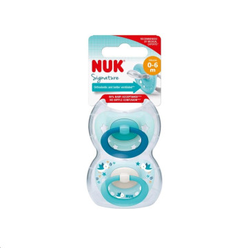 Šidítko NUK Signature 0-6m 2ks kluk