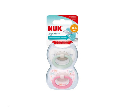 Šidítko NUK Signature 0-6m 2ks holka