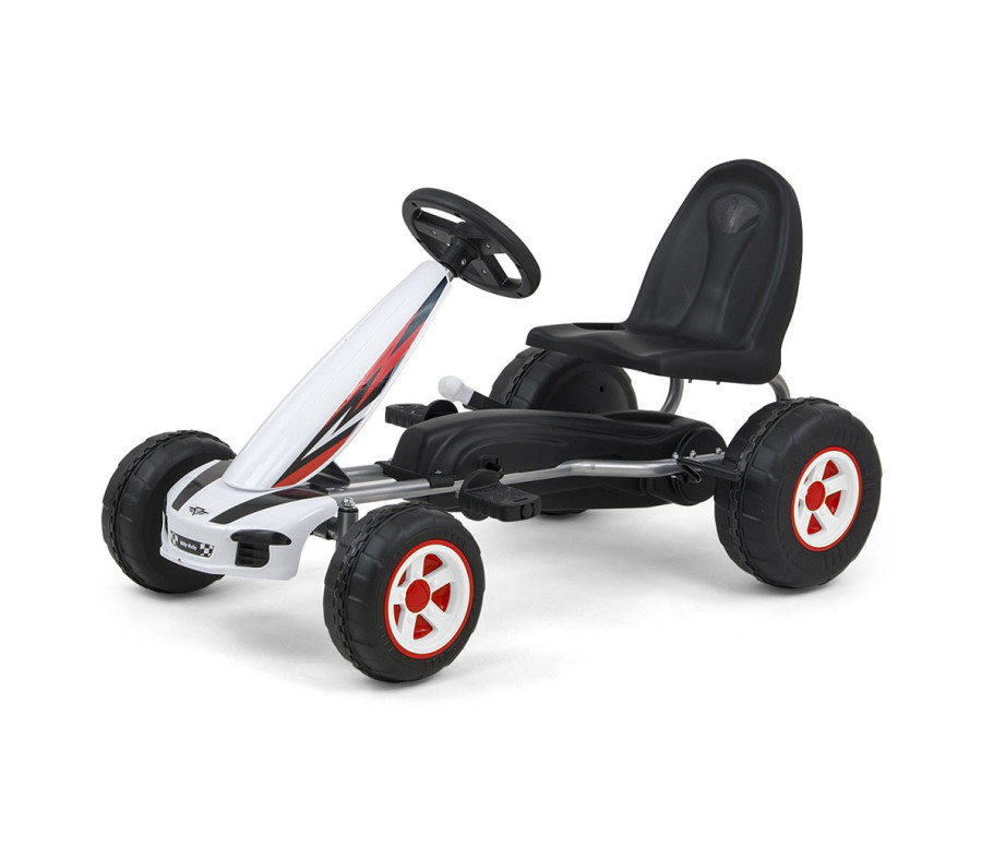Dětská šlapací motokára Go-kart Milly Mally Viper bílá Dětská šlapací motokára Go-kart Milly Mally Viper bílá