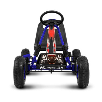 Dětská šlapací motokára Go-kart Milly Mally Thor modrá, Modrá