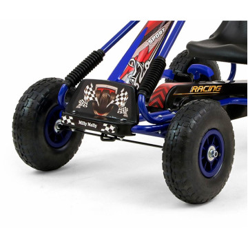 Dětská šlapací motokára Go-kart Milly Mally Thor modrá, Modrá
