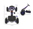 Dětská šlapací motokára Go-kart Milly Mally Thor modrá, Modrá Dětská šlapací motokára Go-kart Milly Mally Thor modrá, Modrá