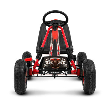 Dětská šlapací motokára Go-kart Milly Mally Thor červená, Červená