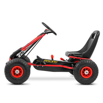 Dětská šlapací motokára Go-kart Milly Mally Thor červená, Červená