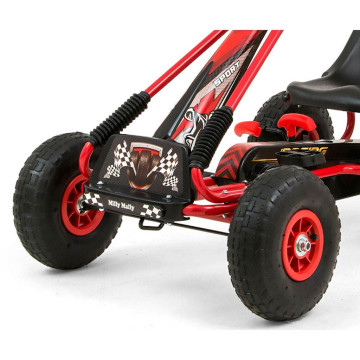 Dětská šlapací motokára Go-kart Milly Mally Thor červená, Červená