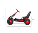 Dětská šlapací motokára Go-kart Milly Mally Thor červená, Červená Dětská šlapací motokára Go-kart Milly Mally Thor červená, Červená
