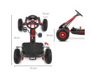 Dětská šlapací motokára Go-kart Milly Mally Thor červená, Červená Dětská šlapací motokára Go-kart Milly Mally Thor červená, Červená